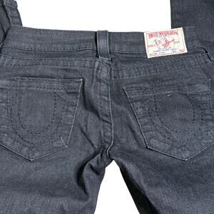 True Religion Stevie Black Needle Skinny Jeans, Women's Size 24 Tall